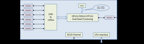 CPRI over OTN Processor Block Diagam