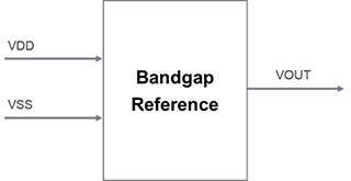 Bandgap Voltage Reference, 0.45 V Output Block Diagam